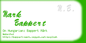 mark bappert business card